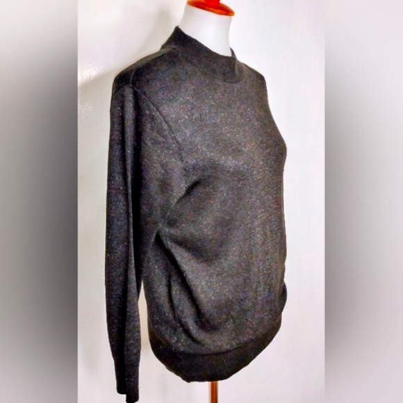 VINTAGE BLACK MOCK TURTLE WITH A SUBTLE SHIMMER - Picture 1 of 7